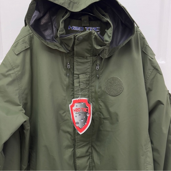Waterproof Tactical Jacket H2O Tac Men’s L Green NWT - Picture 3 of 16